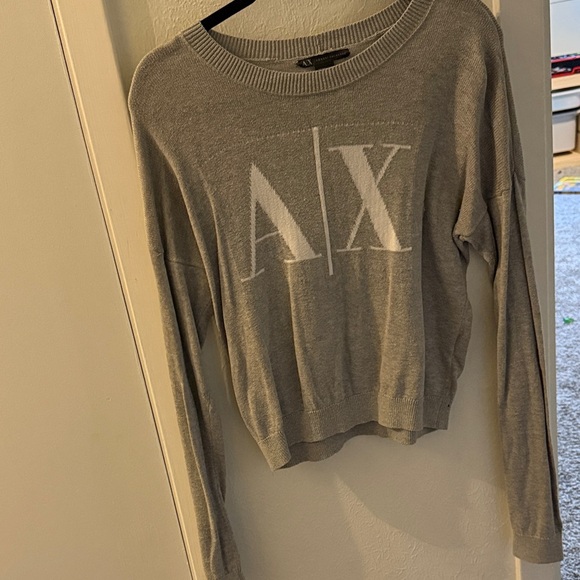 Armani Exchange Gray Knit Sweater - Picture 1 of 3